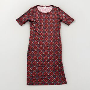 LuLaRoe Womens Dress Size Medium Julia Multi Print Dress